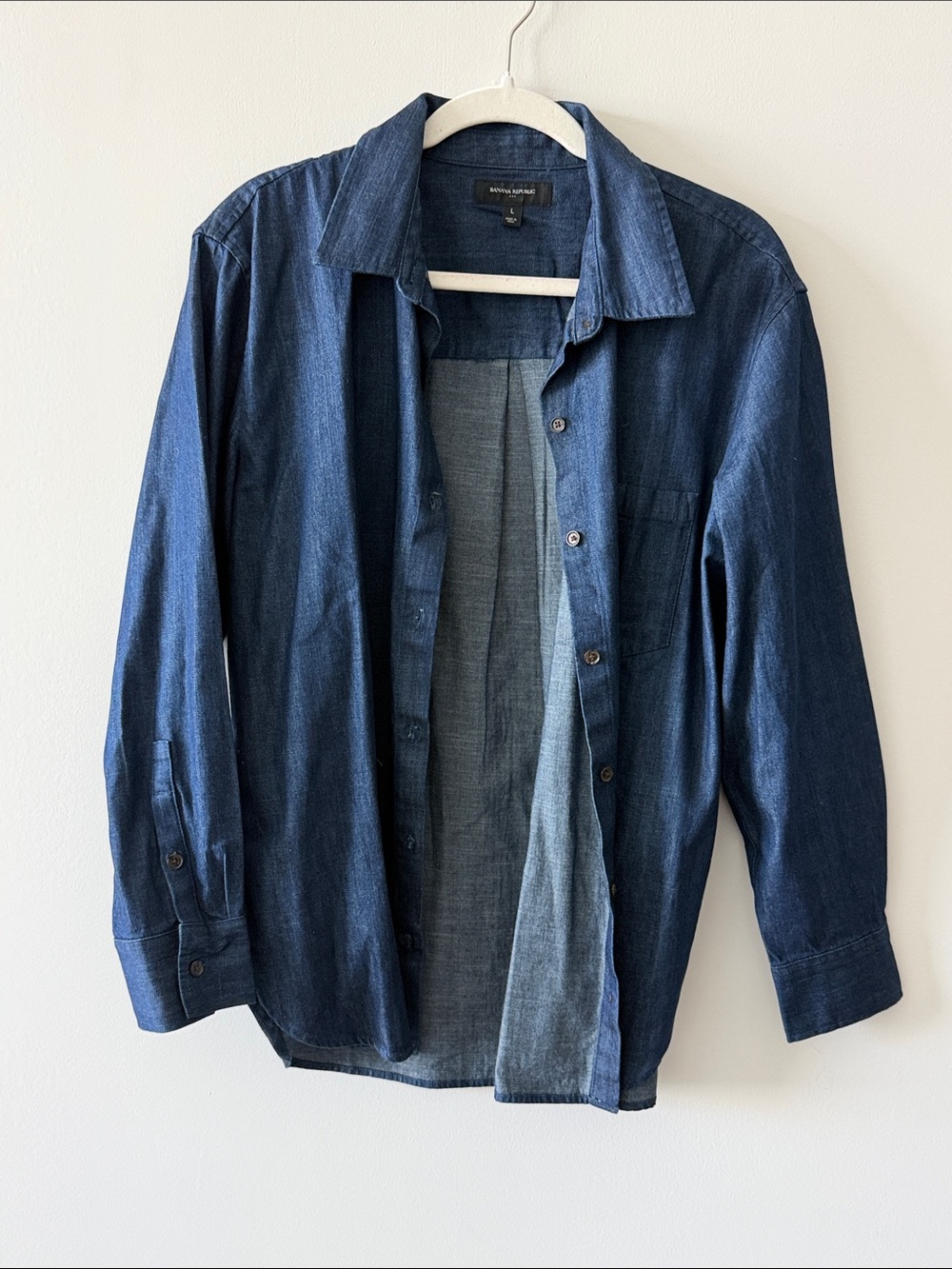 Banana Republic Dark Blue Denim Button-Down Shirt